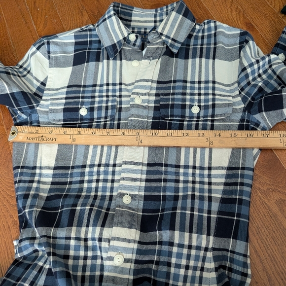 Polo Ralph Lauren Plaid Cotton Twill Shirtdress Maxi Dress 0 Blue White - Picture 11 of 12